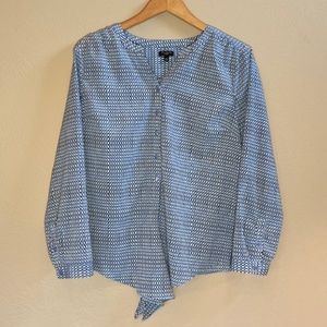 Talbots front-tie blouse, XL Petite